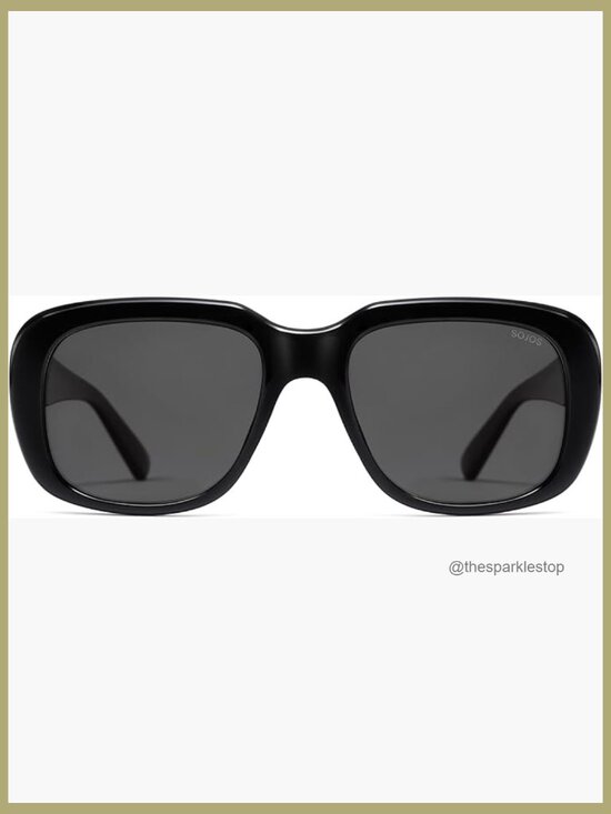 Classic Thick Rectangle Polarized Sunglasses with UV400 Protection main image 4